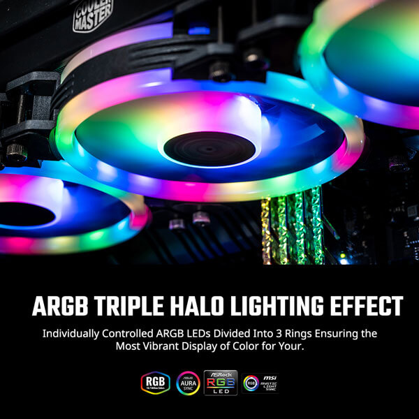 Cooler Master MasterFan MF120 S3 ARGB Cabinet Fan (Single Pack)